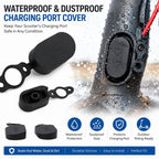 4 PCS Silicone Charging Port Waterproof Cover Dust-proof Plug Electric Scooter Accessories for Xiaomi Mijia M365