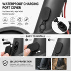 4 PCS Silicone Charging Port Waterproof Cover Dust-proof Plug Electric Scooter Accessories for Xiaomi Mijia M365