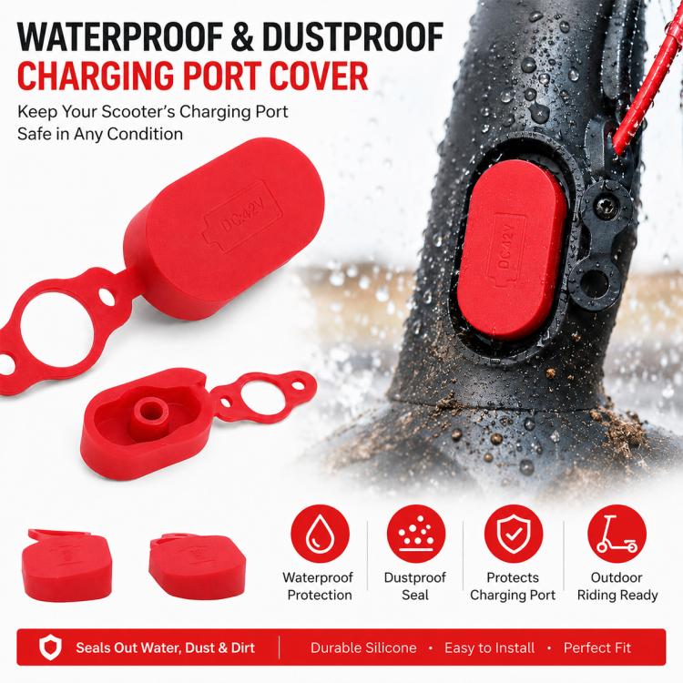 4 PCS Silicone Charging Port Waterproof Cover Dust-proof Plug Electric Scooter Accessories for Xiaomi Mijia M365