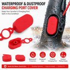 4 PCS Silicone Charging Port Waterproof Cover Dust-proof Plug Electric Scooter Accessories for Xiaomi Mijia M365