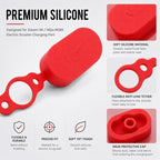 4 PCS Silicone Charging Port Waterproof Cover Dust-proof Plug Electric Scooter Accessories for Xiaomi Mijia M365