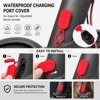 4 PCS Silicone Charging Port Waterproof Cover Dust-proof Plug Electric Scooter Accessories for Xiaomi Mijia M365