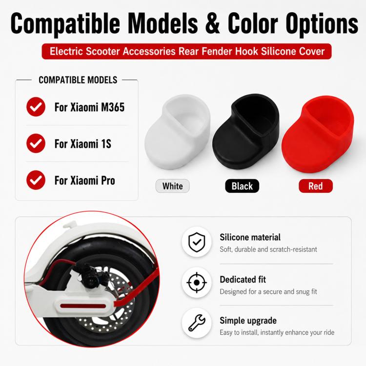 Electric Scooter Accessories Rear Fender Hook Silicone Cover for Xiaomi Mijia M365