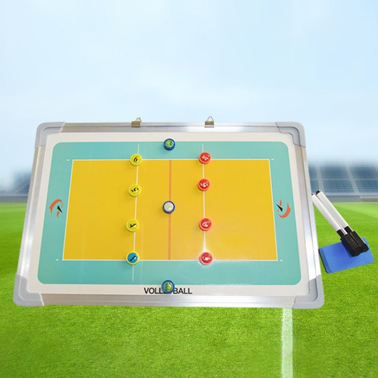 Aluminum Alloy Volleyball Coach Board Plate Handball Coaching Sets Volley Ball Equipment Training Magnetic with Eraser & Pen, Volleyball Coach Board