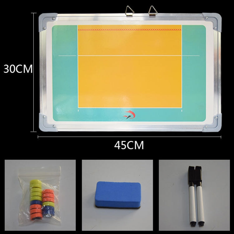 Aluminum Alloy Volleyball Coach Board Plate Handball Coaching Sets Volley Ball Equipment Training Magnetic with Eraser & Pen, Volleyball Coach Board