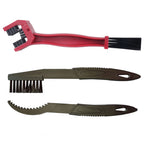 2 Set Bicycle Chain Cleaning Brush Flywheel Cleaning Tools Crankset Brush Cleaning Chain Wheel Set Brush, 2 Set (Red), 2 Set (Blue)