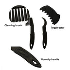 2 Set Bicycle Chain Cleaning Brush Flywheel Cleaning Tools Crankset Brush Cleaning Chain Wheel Set Brush, 2 Set (Red), 2 Set (Blue)
