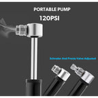 Manual Mini Portable Bicycle Aluminum Alloy Pump, Inflator Black, Inflator Red, Inflator Silver