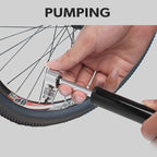 Manual Mini Portable Bicycle Aluminum Alloy Pump, Inflator Black, Inflator Red, Inflator Silver