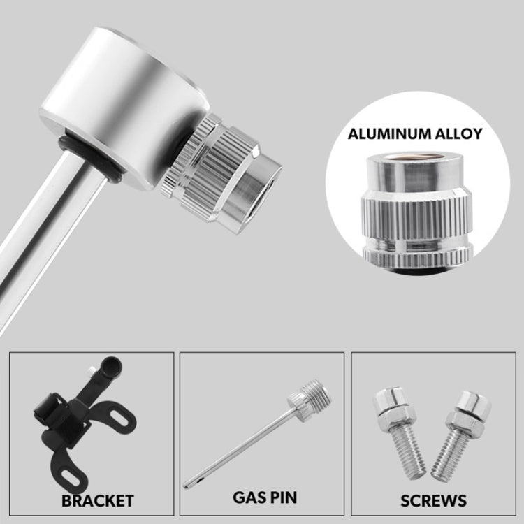 Manual Mini Portable Bicycle Aluminum Alloy Pump, Inflator Black, Inflator Red, Inflator Silver