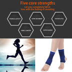 2 PCS Elastic Sports Ankle Support Guards, Size: 19 x 8cm (Royal Blue), Ankle Support Size: 8 x 19cm
