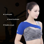 Elastic Sports Single Shoulder Support Guard, Size: 23 x 47cm, shoulder pad Black, shoulder pad Blue