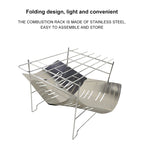 Outdoor Camp Portable Folding Stainless Steel Barbecue Charcoal Grill + Wire Mesh, Upgrade A