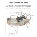 Outdoor Camp Portable Folding Stainless Steel Barbecue Charcoal Grill + Wire Mesh, Upgrade A