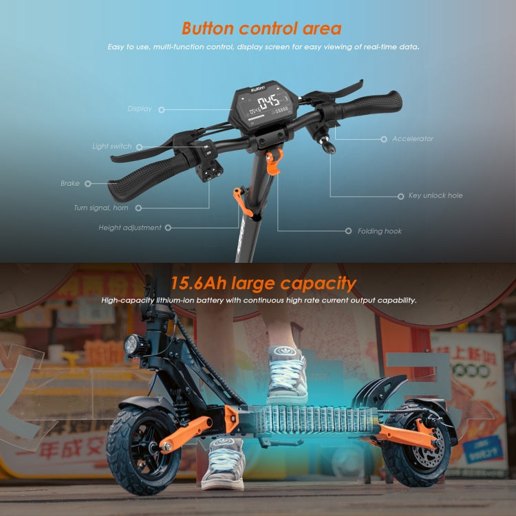 KUGOO Kukirin G2 Pro 600W Three-speed Folding Electric Offroad Scooter with 8.5 inch Tires & LCD Display, G2 Pro