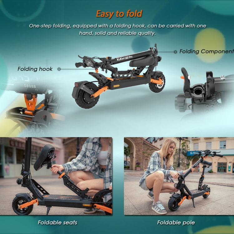 KUGOO Kukirin G2 Pro 600W Three-speed Folding Electric Offroad Scooter with 8.5 inch Tires & LCD Display, G2 Pro