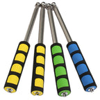 1.6M 7 Knots Telescopic Stainless Steel Rubber Sleeve Teaching Stick Guide Signal Flag, Random Color Delivery, 1.6M 7 Knots
