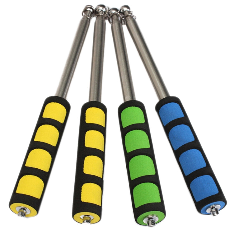 1.6M 7 Knots Telescopic Stainless Steel Rubber Sleeve Teaching Stick Guide Signal Flag, Random Color Delivery, 1.6M 7 Knots