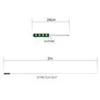 1.6M 7 Knots Telescopic Stainless Steel Rubber Sleeve Teaching Stick Guide Signal Flag, Random Color Delivery, 1.6M 7 Knots