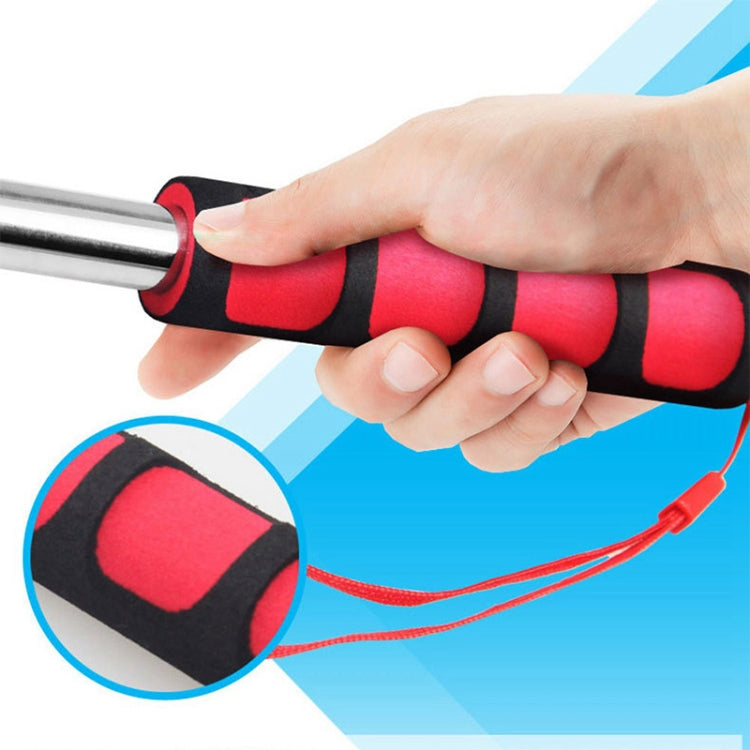 1.6M 7 Knots Telescopic Stainless Steel Rubber Sleeve Teaching Stick Guide Signal Flag, Random Color Delivery, 1.6M 7 Knots