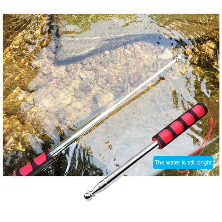 1.6M 7 Knots Telescopic Stainless Steel Rubber Sleeve Teaching Stick Guide Signal Flag, Random Color Delivery, 1.6M 7 Knots