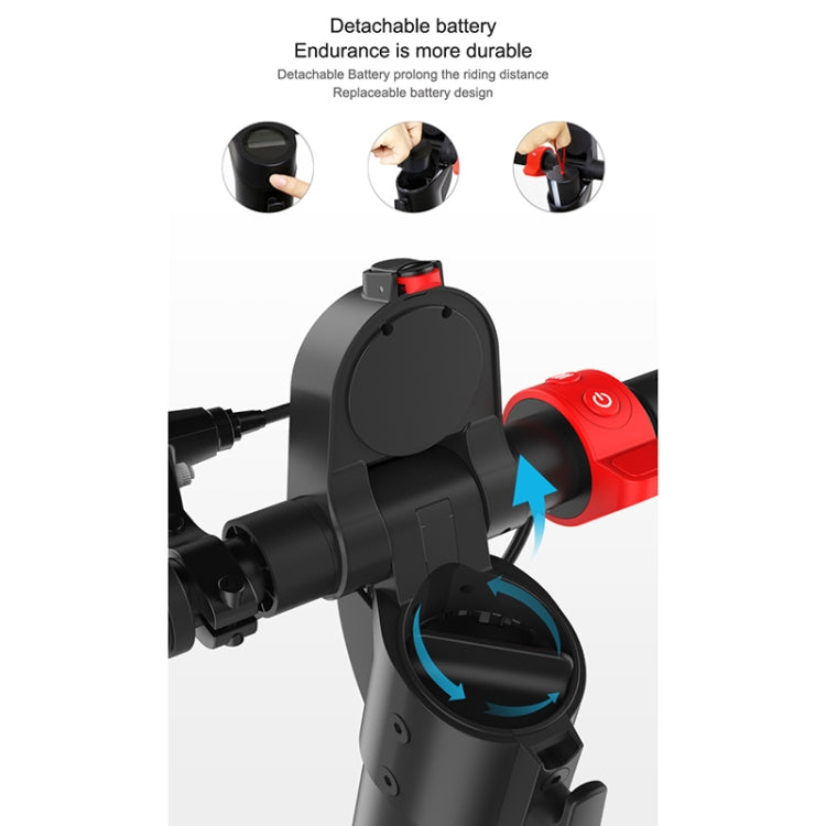 X7 Outdoor Waterproof Foldable Off-road Scooter with 8.5 inch Vacuum Tires & LCD Display& LED Lights & 6.4AH Lithium Battery, Load-bearing: 20-100kg (Black), 8.5 inch Tires US