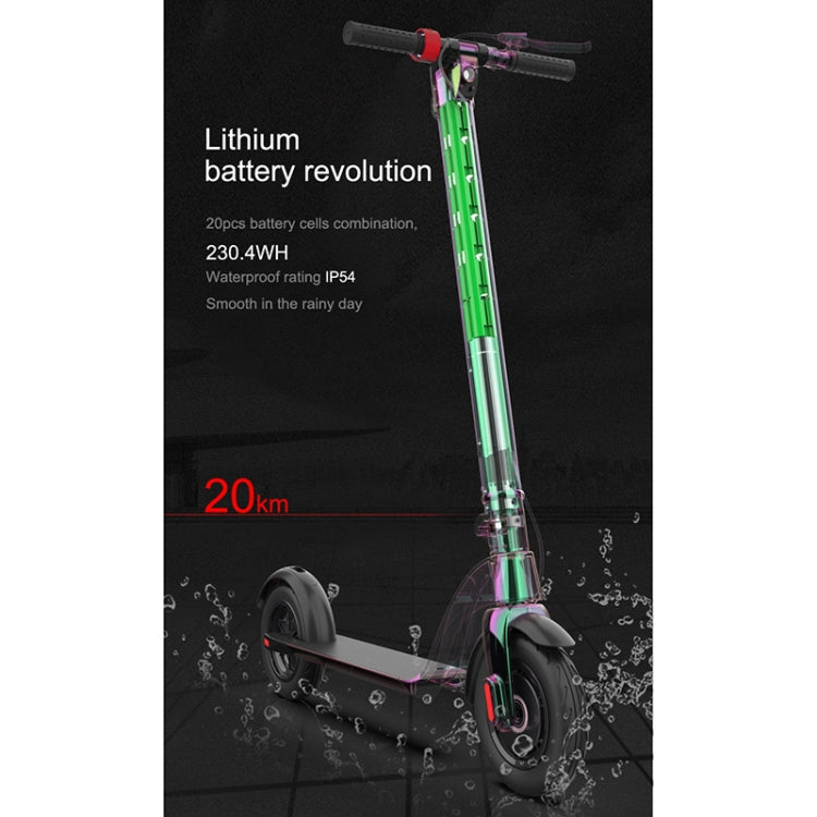 X7 Outdoor Waterproof Foldable Off-road Scooter with 8.5 inch Vacuum Tires & LCD Display& LED Lights & 6.4AH Lithium Battery, Load-bearing: 20-100kg (Black), 8.5 inch Tires US