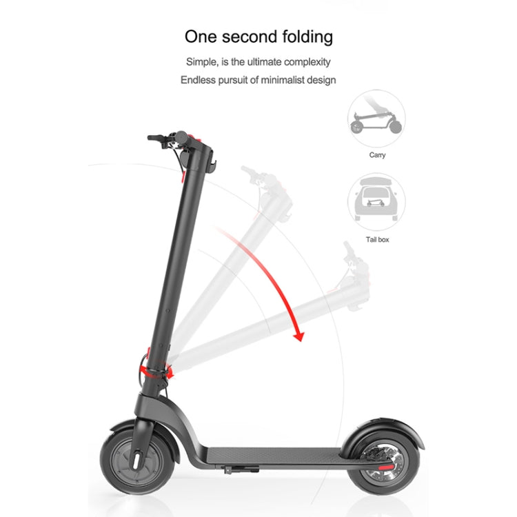 X7 Outdoor Waterproof Foldable Off-road Scooter with 8.5 inch Vacuum Tires & LCD Display& LED Lights & 6.4AH Lithium Battery, Load-bearing: 20-100kg (Black), 8.5 inch Tires US