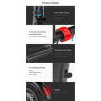 X7 Outdoor Waterproof Foldable Off-road Scooter with 8.5 inch Vacuum Tires & LCD Display& LED Lights & 6.4AH Lithium Battery, Load-bearing: 20-100kg (Black), 8.5 inch Tires US