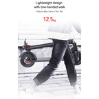 X7 Outdoor Waterproof Foldable Off-road Scooter with 8.5 inch Vacuum Tires & LCD Display& LED Lights & 5AH Lithium Battery, Load-bearing: 20-100kg (Black), 8.5 inch Tires EU