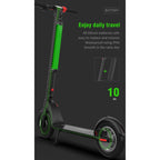 X8 Outdoor Waterproof Foldable Electric Scooter with 10 inch Vacuum Tires & LCD Display & LED Lights & 10AH Lithium Battery, Load-bearing: 20-100kg (Black), EU