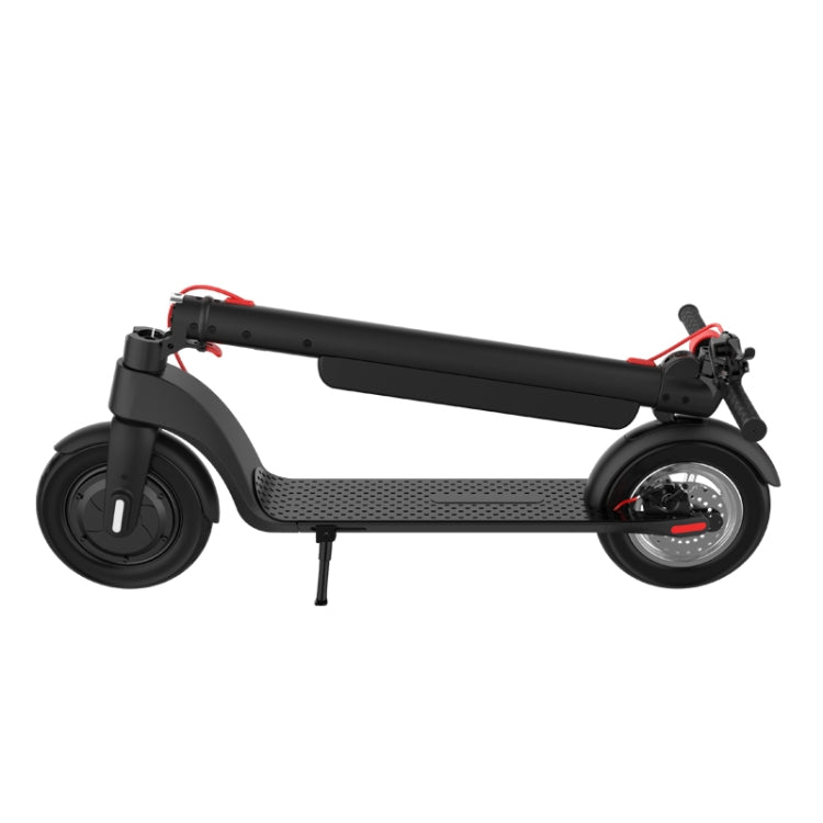 X8 Outdoor Waterproof Foldable Electric Scooter with 10 inch Vacuum Tires & LCD Display & LED Lights & 10AH Lithium Battery, Load-bearing: 20-100kg (Black), EU