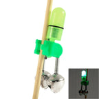 10 PCS Fishing Accessory Twin Bells Clip Fishing Bite Alarm with LED Night Light, Fishing Alarm Bells