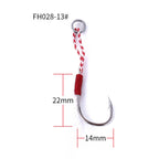 5pcs / Pack HENGJIA 13# Tied Wire Iron Hook Deep Sea Fishing Hook, 13#