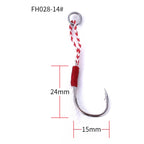 5pcs / Pack HENGJIA 14# Tied Wire Iron Hook Deep Sea Fishing Hook, 14#