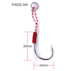 5pcs / Pack HENGJIA 16# Tied Wire Iron Hook Deep Sea Fishing Hook, 16#