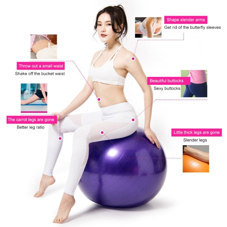 Thickening Explosion-proof Big Yoga Ball Sport Fitness Ball Environmental Pregnant Yoga Ball, Diameter: 55cm, 55cm(Pink), 55cm(Blue), 55cm (Purple)