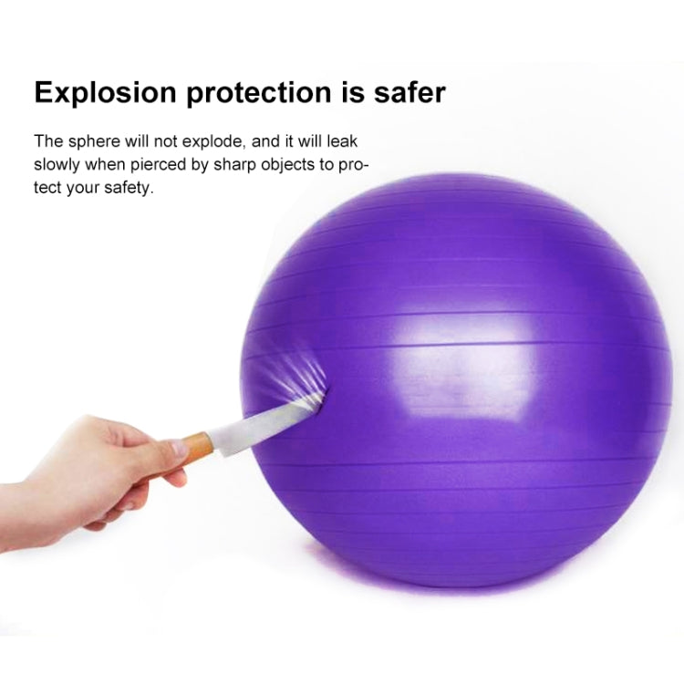 Thickening Explosion-proof Big Yoga Ball Sport Fitness Ball Environmental Pregnant Yoga Ball, Diameter: 55cm, 55cm(Pink), 55cm(Blue), 55cm (Purple)