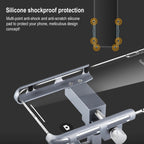 BIKERSAY MP007 Universal Aluminum Alloy Motorcycle Bicycle Phone Holder, MP007(Titanium Color)