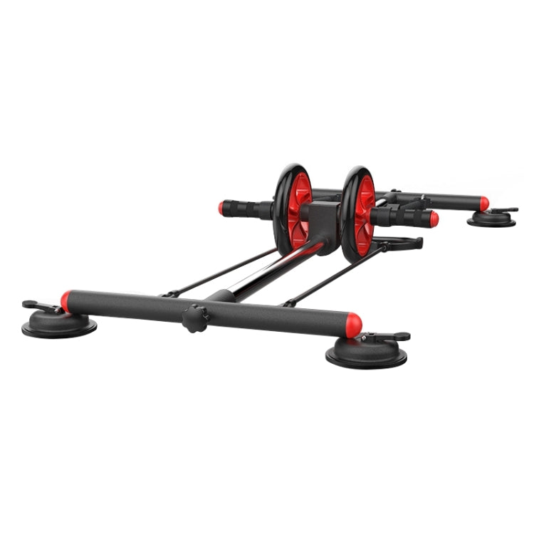 Household Suction Cup Style Multifunctional Silent Abdominal Wheel Rowing Machine Sit-up Device, Suction Cup Ab Wheel(Black Red), Suction Cup Ab Wheel(Pink + White)