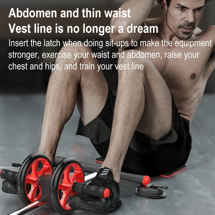 Household Suction Cup Style Multifunctional Silent Abdominal Wheel Rowing Machine Sit-up Device, Suction Cup Ab Wheel(Black Red), Suction Cup Ab Wheel(Pink + White)