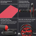 Household Suction Cup Style Multifunctional Silent Abdominal Wheel Rowing Machine Sit-up Device, Suction Cup Ab Wheel(Black Red), Suction Cup Ab Wheel(Pink + White)
