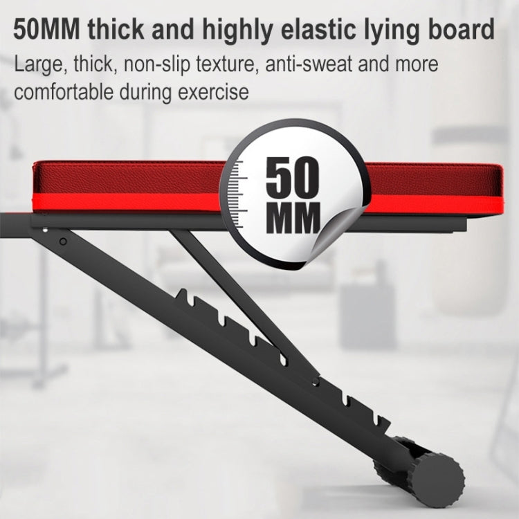 189-1 Standard Edition Household Folding Multifunctional Dumbbell Bench Sit-up Bench Weightlifting Bed with Pull Rope, Standard Edition