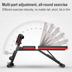 189-1 Standard Edition Household Folding Multifunctional Dumbbell Bench Sit-up Bench Weightlifting Bed with Pull Rope, Standard Edition