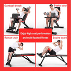 189-1 Standard Edition Household Folding Multifunctional Dumbbell Bench Sit-up Bench Weightlifting Bed with Pull Rope, Standard Edition