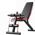 189-2 Ultimate Edition Household Folding Multifunctional Bold Main Frame Dumbbell Bench Sit-up Bench Weightlifting Bed with Pull Rope, Ultimate Edition