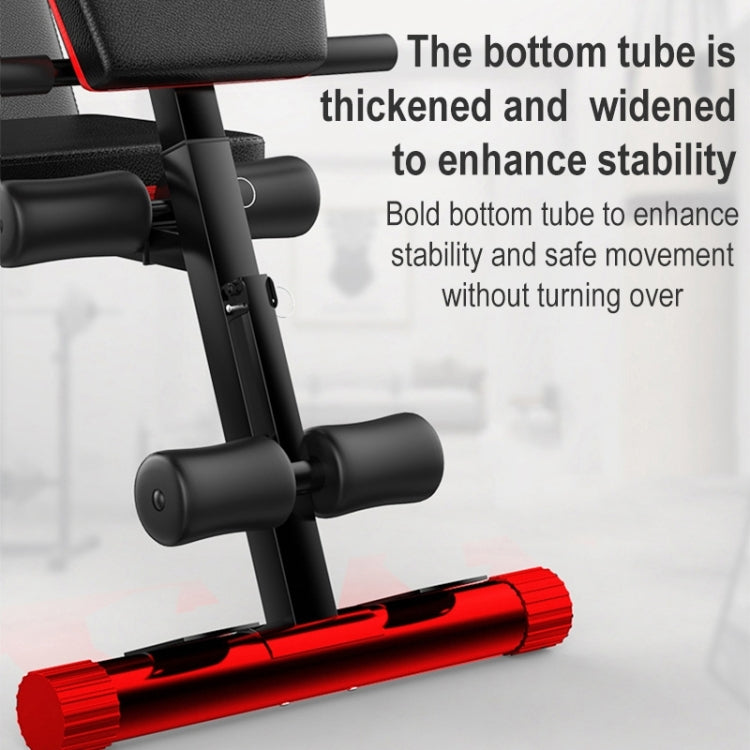 189-2 Ultimate Edition Household Folding Multifunctional Bold Main Frame Dumbbell Bench Sit-up Bench Weightlifting Bed with Pull Rope, Ultimate Edition