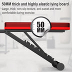 189-2 Ultimate Edition Household Folding Multifunctional Bold Main Frame Dumbbell Bench Sit-up Bench Weightlifting Bed with Pull Rope, Ultimate Edition