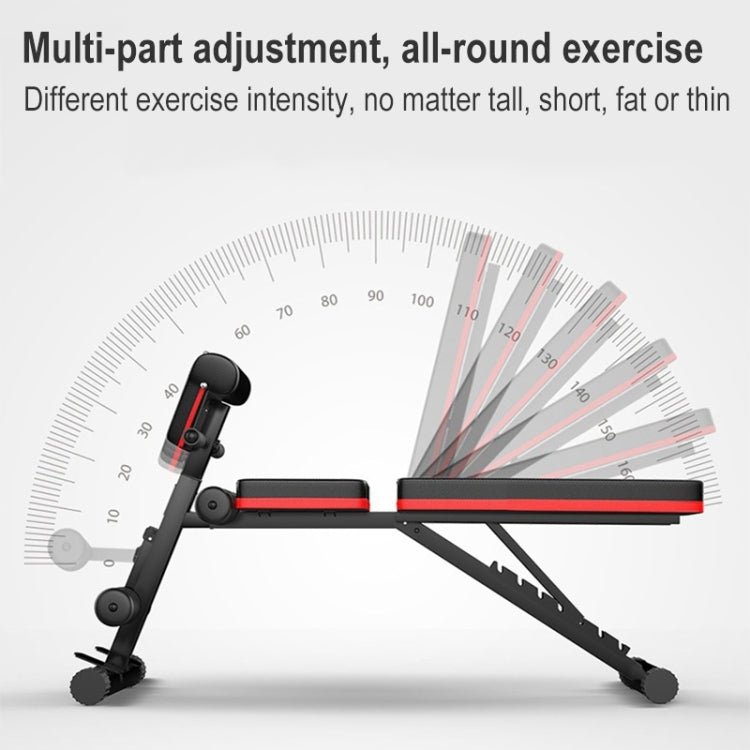 189-2 Ultimate Edition Household Folding Multifunctional Bold Main Frame Dumbbell Bench Sit-up Bench Weightlifting Bed with Pull Rope, Ultimate Edition