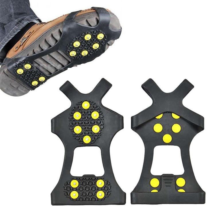 10 Teeth Ice Claw Outdoor Non-slip Shoes Covers for Ice Snow Ground, Size : XL, Size : XL